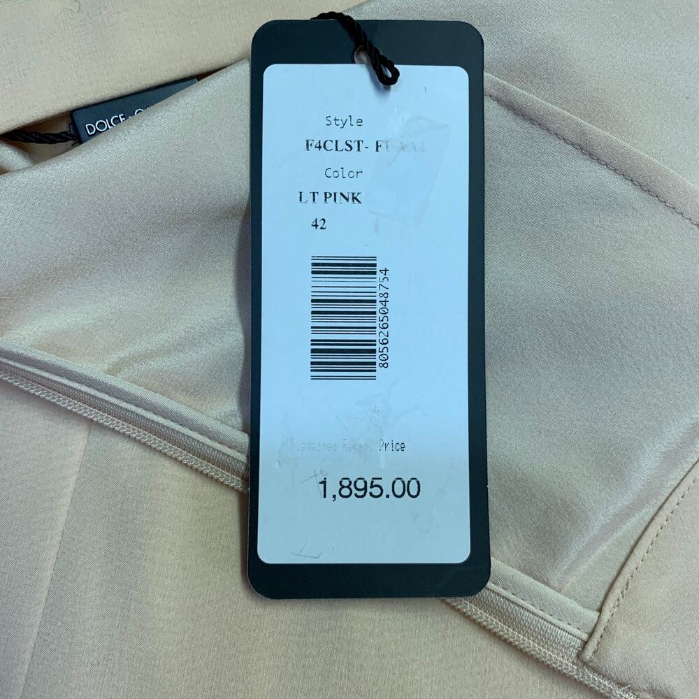 DOLCE & GABBANA SS23 1997-98 Re-issue Size 6 Beige Silk Blend Pencil Long Skirt - Picture 6 of 7